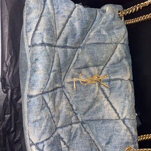 Yves Saint Laurent Denim Quilted Shoulder Bag